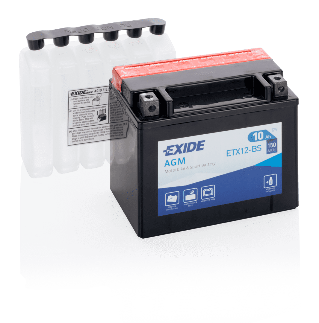 indad Far minus Exide ETX12-BS MC-batteri 12V 10Ah 150A/EN (4596)