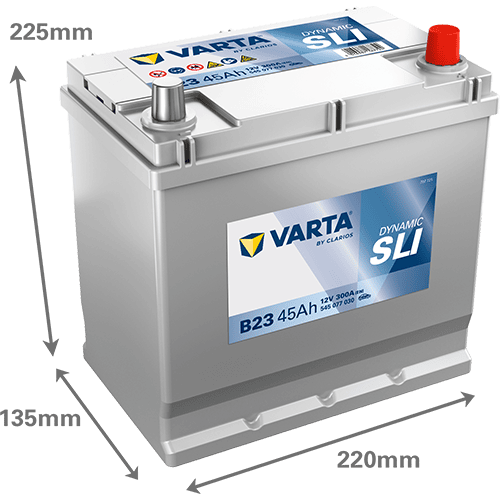 Alternative view of Varta B23 Startbatteri 12V 45Ah 300A/EN