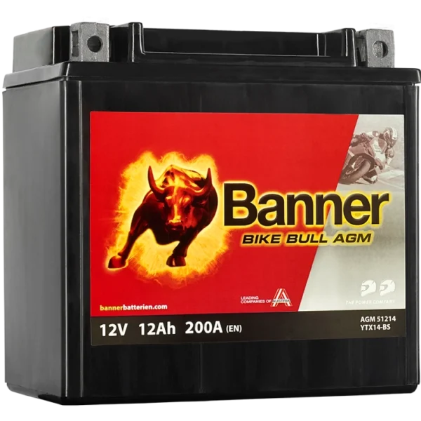 Banner 51214 MC-batteri 12V 12Ah 200A/EN (BTX14-BS)