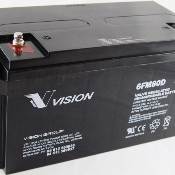 Vision 6FM80-X AGM Batteri 12V 80Ah