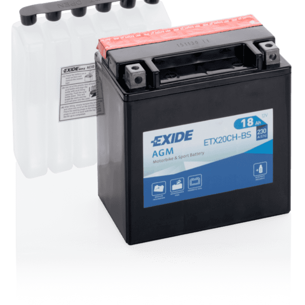 Exide ETX20CH-BS MC-batteri 12V 18Ah 230A/EN (4999)