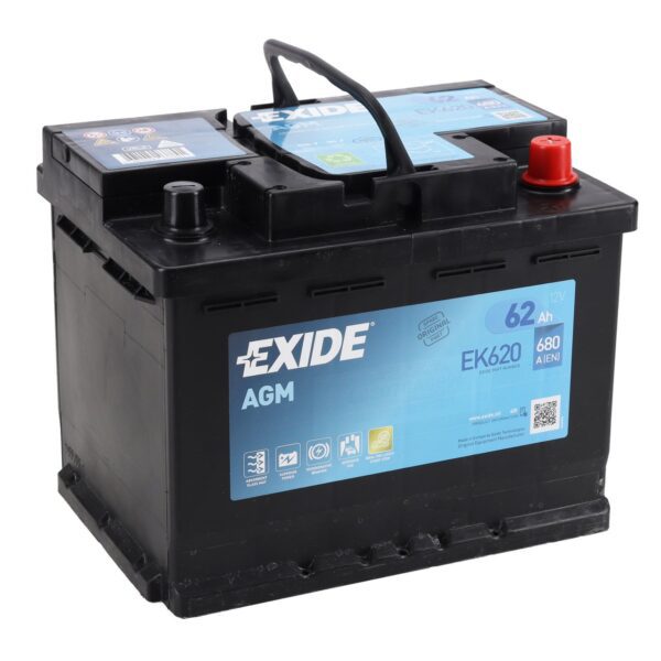 Exide EK620 12V 62Ah 680A/EN AGM-Startbatteri