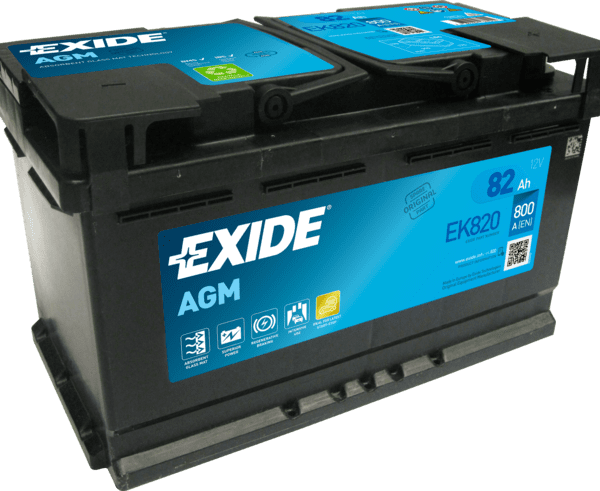 Exide EK820 12V 82Ah 800A/EN AGM Startbatteri