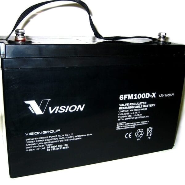 Vision 6FM100D-X AGM-Batteri 12V 100Ah Deep-Cycle