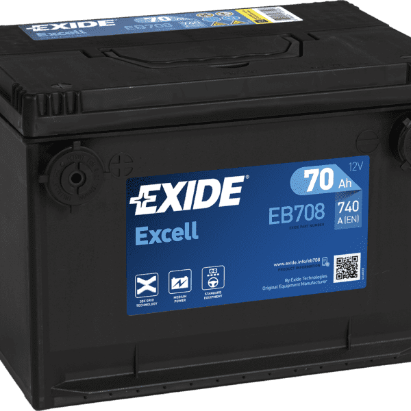 Exide EB708 12V 70Ah 740A/EN Startbatteri