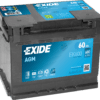 Exide EK600 12V 60Ah 680A/EN AGM Startbatteri