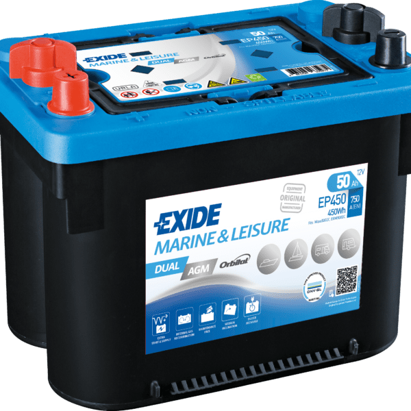 Exide EP450 12V 50Ah 750A/EN Dual Spiralcelle AGM-batteri