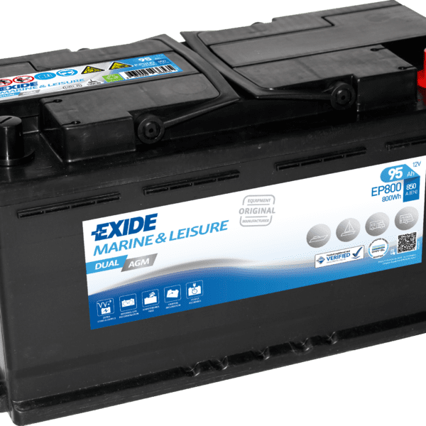Exide EP800 12V 95Ah 50A/EN Dual AGM-Batteri