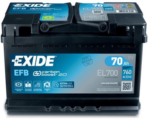 Exide EL700 12V 70Ah 760A/EN EFB