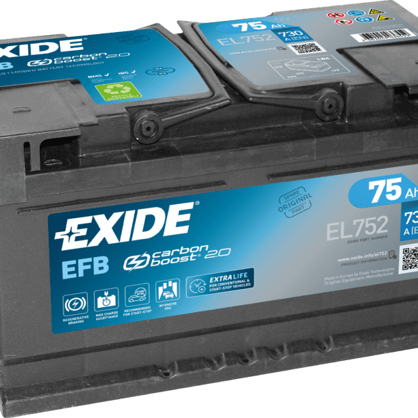 Exide EL752 12V 75Ah 730A/EN EFB