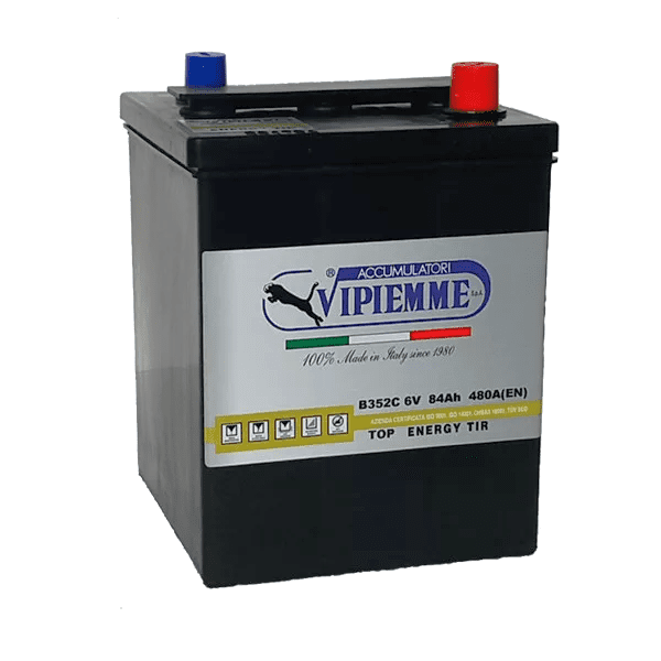 Veteranbilsbatteri 08411V 6V 84Ah 480A/EN Plastkasse