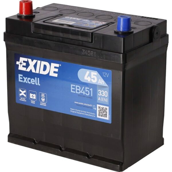 Exide EB451 12V 45Ah 330A/EN Startbatteri