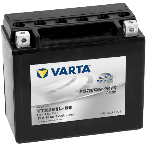 Varta YTX20HL-BS MC-batteri 12V 18Ah 320A/EN