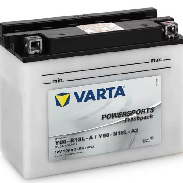 Varta Y50N18L-A2 MC-batteri 12V 20Ah 260A/EN (520012)