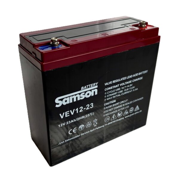 Samson 12V 23Ah Batteri til el-scooter