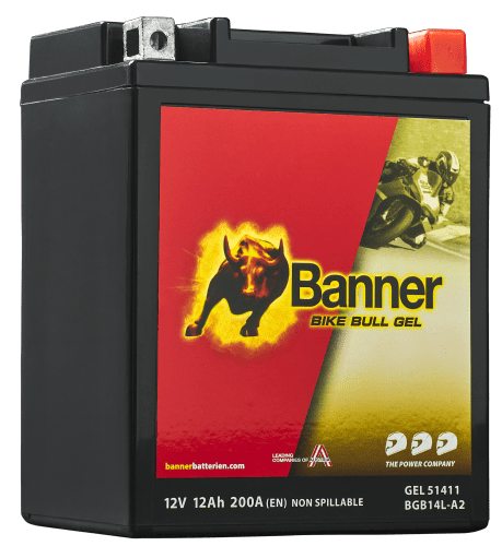 Banner 51411B-GEL MC-Batteri 12V 12Ah 200A/EN