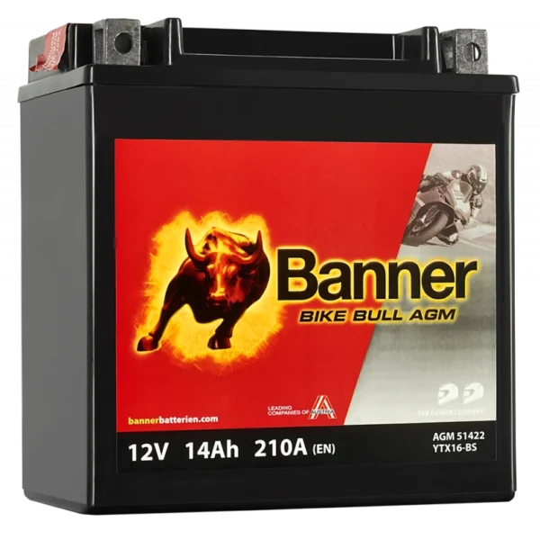 Banner 51422 MC-batteri 12V 14Ah 210A/EN (YTX16-BS)