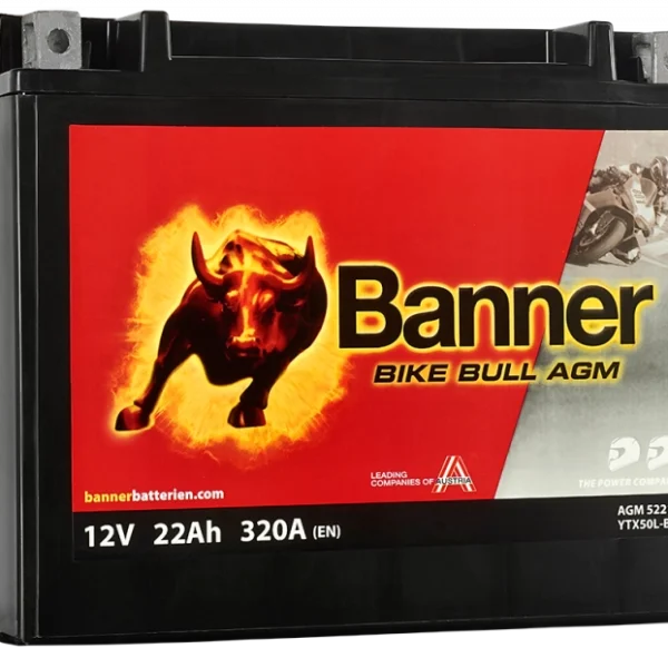 Banner BTX50L-BS 52214 MC-batteri 12V 22Ah 320A/EN