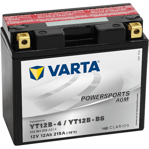 Varta YT12B-4 MC-batteri 12V 12Ah 215A/EN