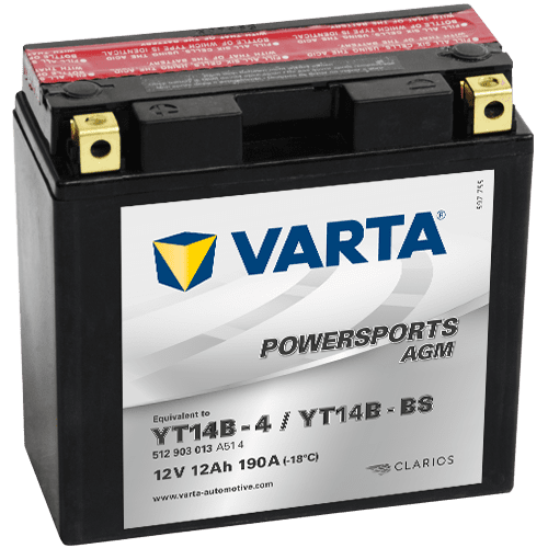 Varta YT14B-4 MC-batteri 12V 13Ah 190A/EN