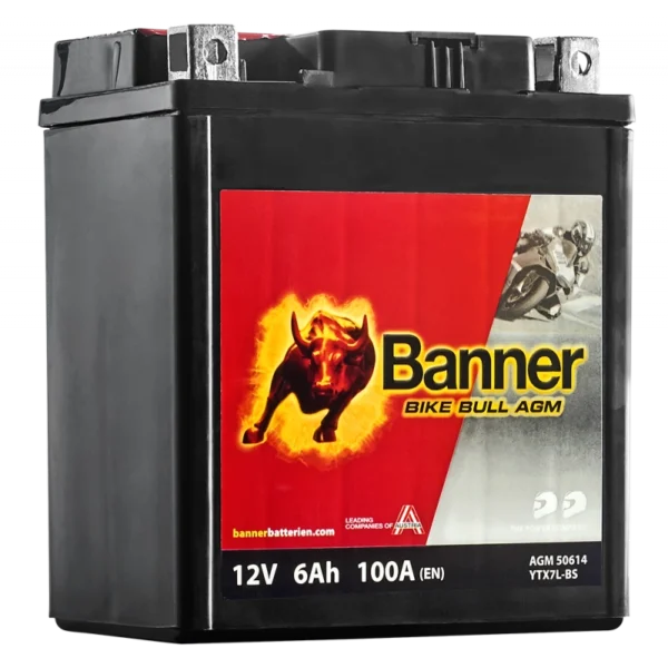 Banner 50614 MC/scooterbatteri 12V 6Ah 100A/EN (YTX7L-BS)