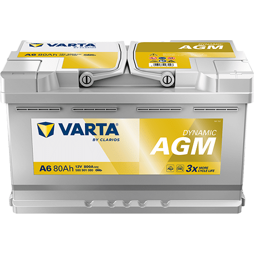 Varta A6 AGM-Startbatteri 12V 80Ah 800A/EN