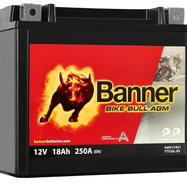 Banner BTX20L-BS 51821 MC-batteri 12V 18Ah 250A/EN