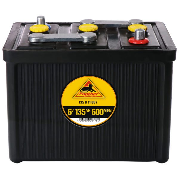 Panther Oldtimer batteri 13512 6V 135Ah 600A/EN Bakelitkasse